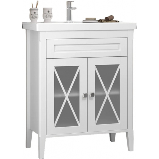 Тумба с раковиной OPADIRIS Палермо 70 белая матовая