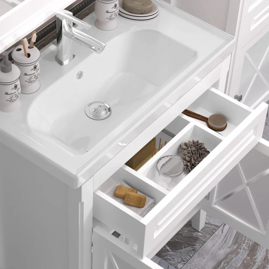 Тумба с раковиной OPADIRIS Палермо 80 белая матовая