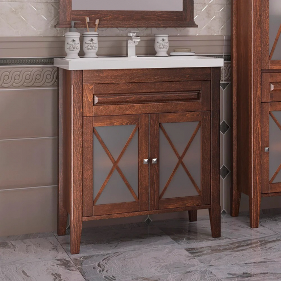 Тумба с раковиной OPADIRIS Палермо 80 светлый орех