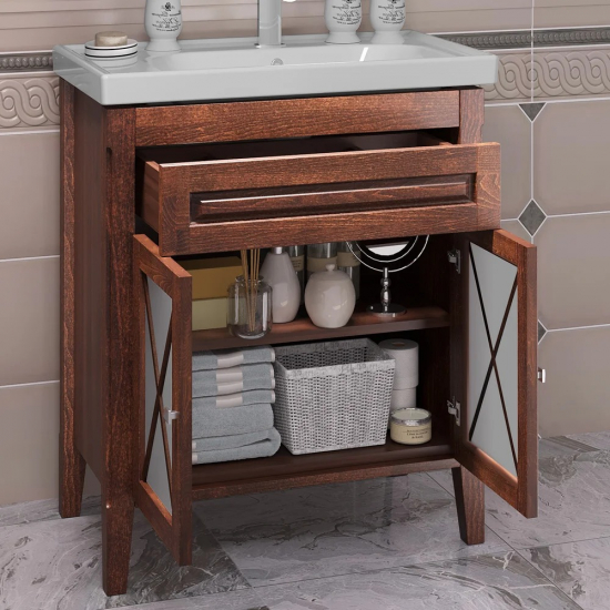 Тумба с раковиной OPADIRIS Палермо 80 светлый орех