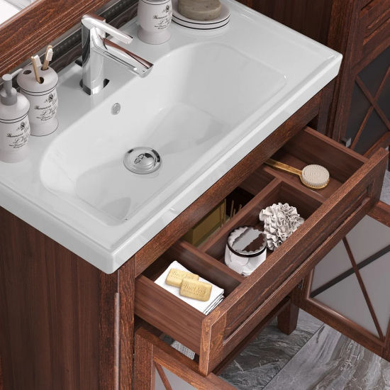 Тумба с раковиной OPADIRIS Палермо 80 светлый орех