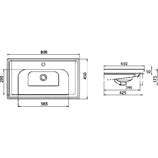 Тумба с раковиной OPADIRIS Палермо 80 светлый орех