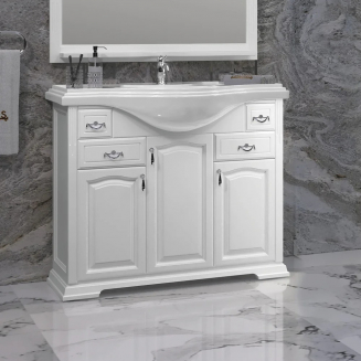 Тумба с раковиной OPADIRIS Риспекто 100 белая матовая