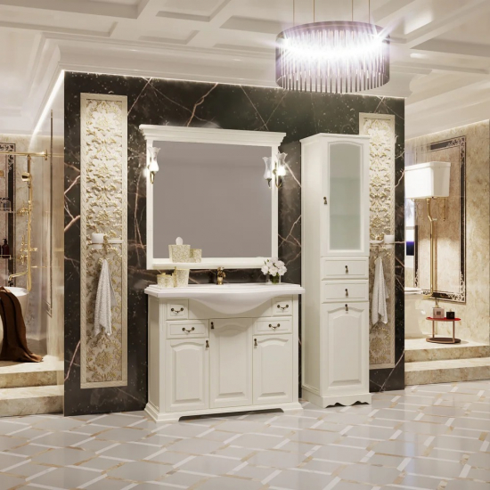 Тумба с раковиной OPADIRIS Риспекто 100 слоновая кость