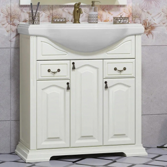 Тумба с раковиной OPADIRIS Риспекто 80 слоновая кость