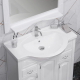 Тумба с раковиной OPADIRIS Риспекто 85 белая, с раковиной Сенеж