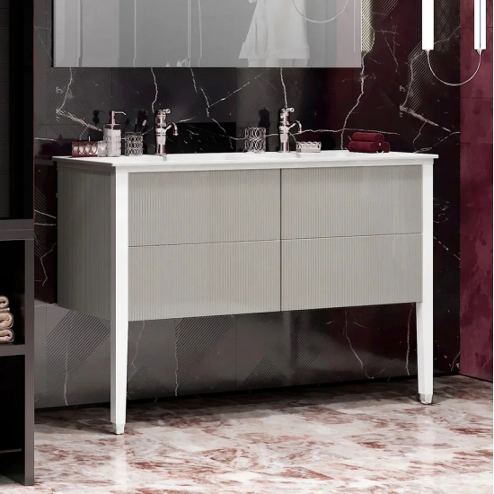 Тумба с раковиной OPADIRIS Рубинно 120 серая