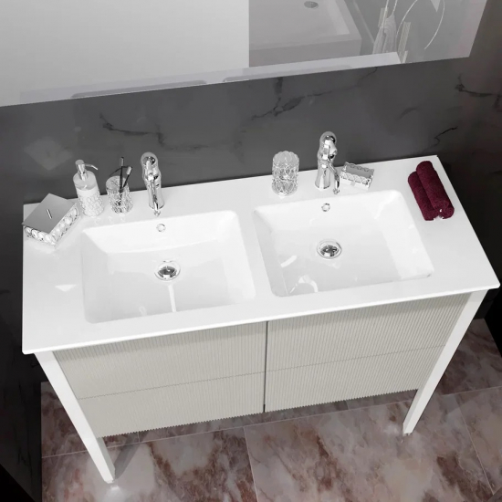 Тумба с раковиной OPADIRIS Рубинно 120 серая