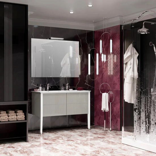 Тумба с раковиной OPADIRIS Рубинно 120 серая