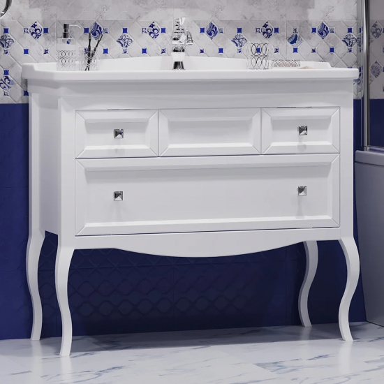 Тумба с раковиной OPADIRIS Валери 105 белая