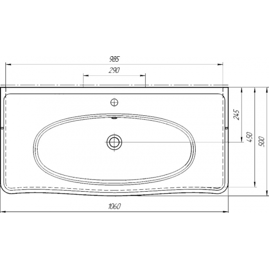 Тумба с раковиной OPADIRIS Валери 105 белая