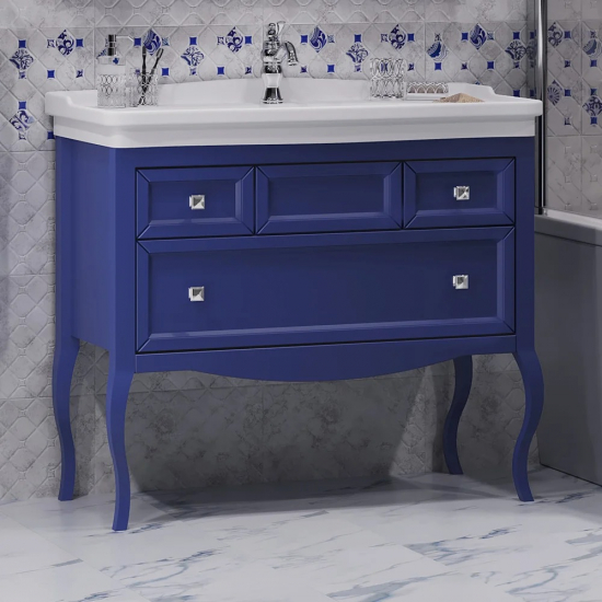 Тумба с раковиной OPADIRIS Валери 105 сапфир