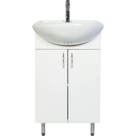Тумба с раковиной ORANGE Лайт 45 белый глянец