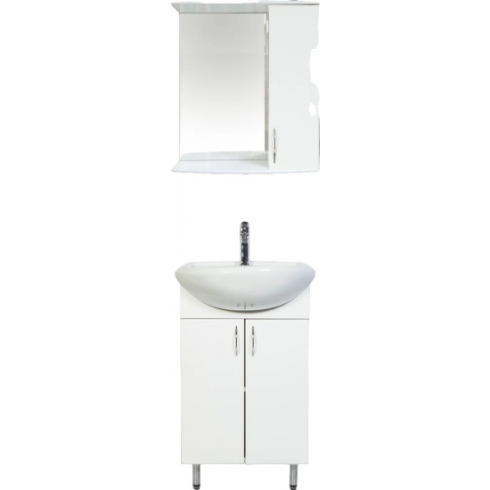 Тумба с раковиной ORANGE Лайт 45 белый глянец