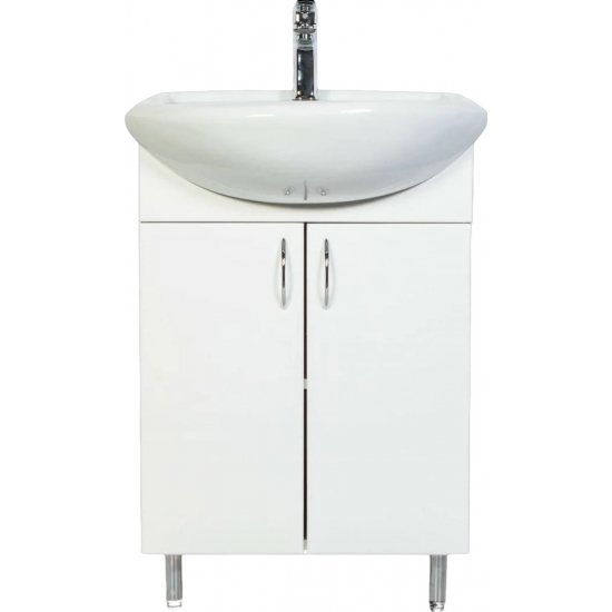 Тумба с раковиной ORANGE Лайт 50 белый глянец