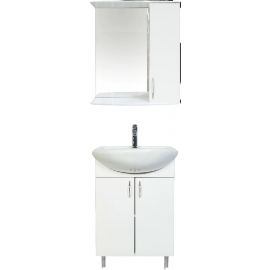 Тумба с раковиной ORANGE Лайт 50 белый глянец