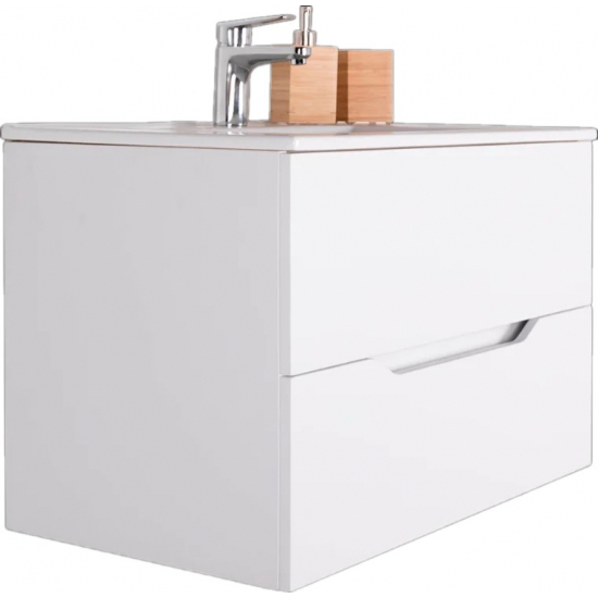 Тумба с раковиной ORANGE Line 60 белая матовая