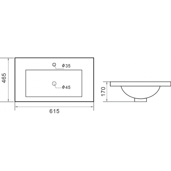 Тумба с раковиной ORANGE Line 60 белая матовая
