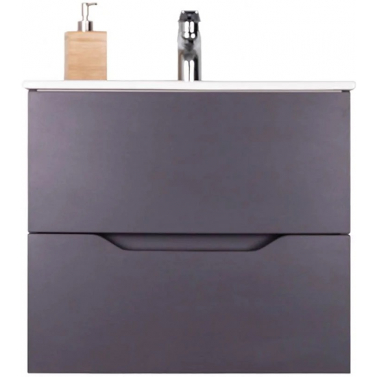 Тумба с раковиной ORANGE Line 60 графит матовый