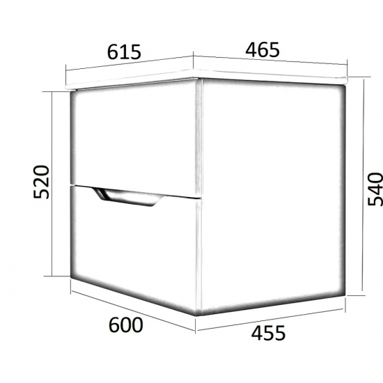 Тумба с раковиной ORANGE Line 60 латте матовый