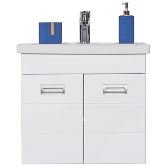 Тумба с раковиной ORANGE Таис 60 подвесная, белый глянец