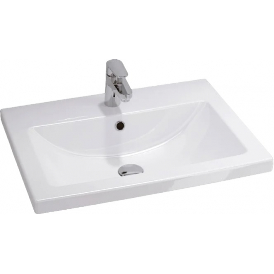 Тумба с раковиной ORANGE Таис 60 подвесная, белый глянец