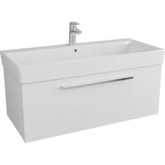 Тумба с раковиной Owl 1975 Ragnar 100 белая, 1 ящик, 1 внутренний