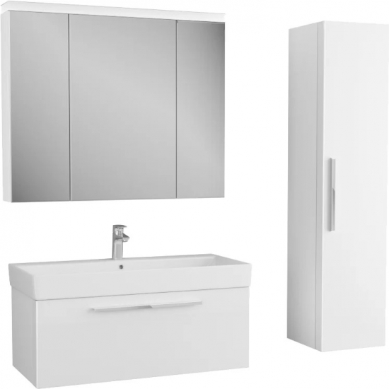 Тумба с раковиной Owl 1975 Ragnar 100 белая, 1 ящик, 1 внутренний