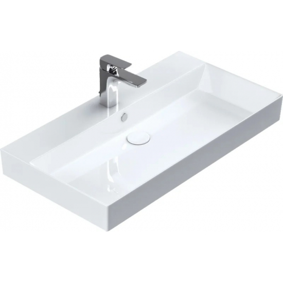 Тумба с раковиной Owl 1975 Ragnar 100 белая, 1 ящик, 1 внутренний