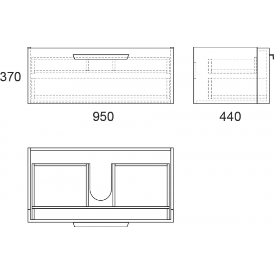 Тумба с раковиной Owl 1975 Ragnar 100 белая, 1 ящик, 1 внутренний