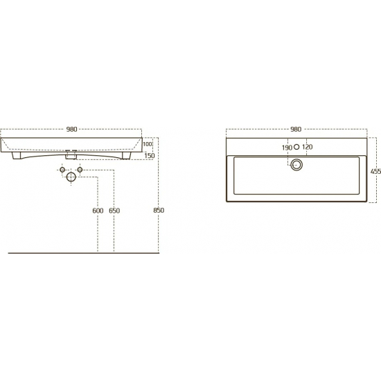 Тумба с раковиной Owl 1975 Ragnar 100 белая, 1 ящик, 1 внутренний