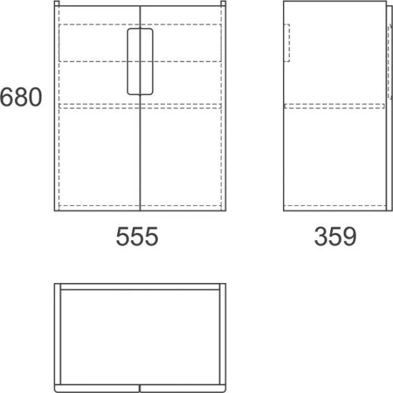 Тумба с раковиной Owl 1975 Runn 60 подвесная  