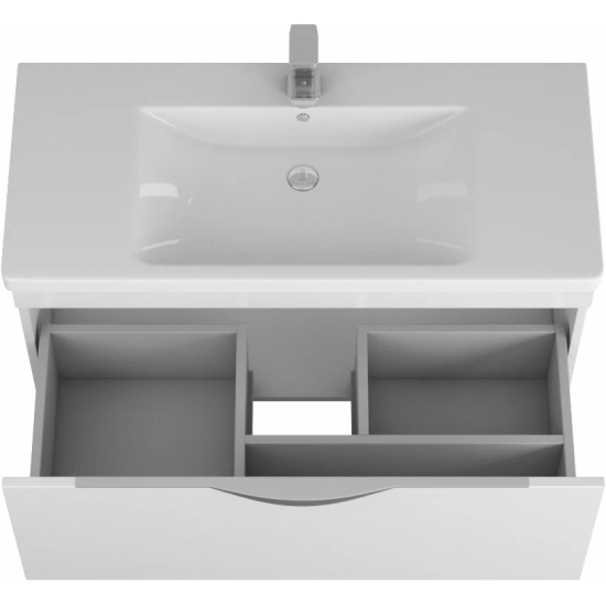 Тумба с раковиной Owl 1975 Sjel подвесная, белый лак, 100