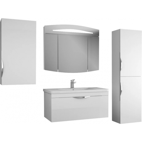 Тумба с раковиной Owl 1975 Sjel подвесная, белый лак, 100