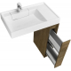 Тумба с раковиной под стиральную машину АКВАТОН Лондри 20 L раковина 80 чаша слева, дуб кантри
