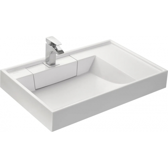 Тумба с раковиной под стиральную машину АКВАТОН Лондри 20 L раковина 80 чаша слева, дуб сантана