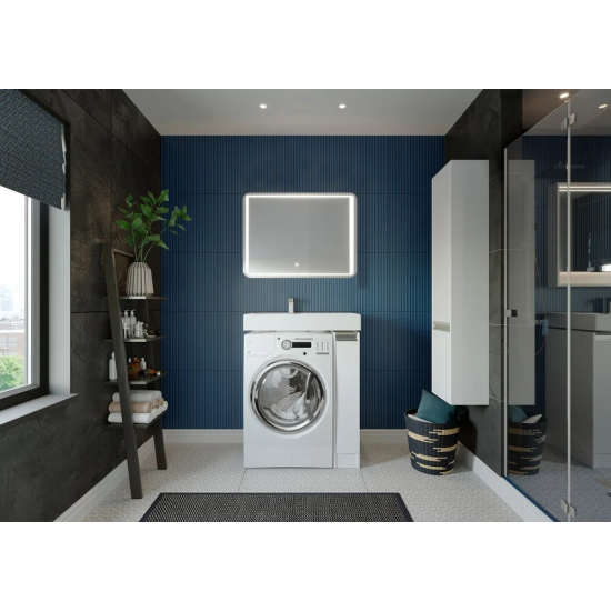 Тумба с раковиной под стиральную машину АКВАТОН Лондри 20 L раковина 80 чаша слева