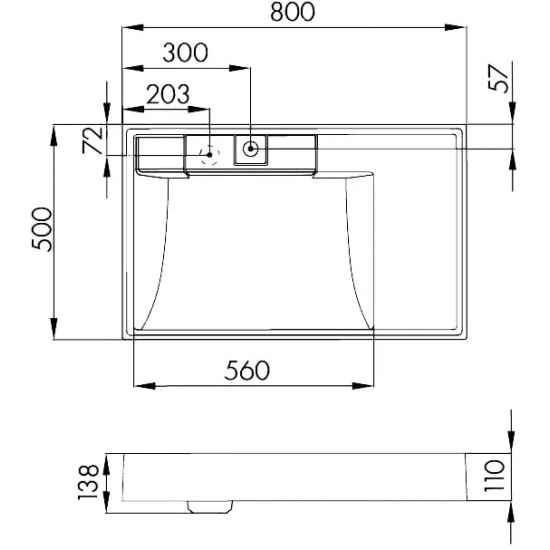 Тумба с раковиной под стиральную машину АКВАТОН Лондри 20 L раковина 80 чаша слева