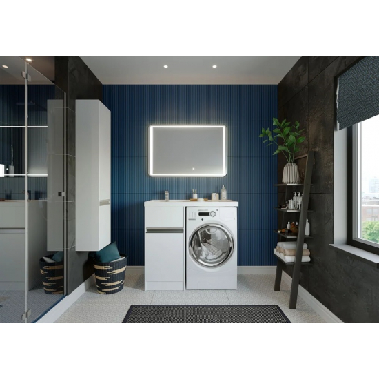 Тумба с раковиной под стиральную машину АКВАТОН Лондри 40 L раковина 105 чаша слева