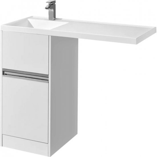 Тумба с раковиной под стиральную машину АКВАТОН Лондри 40 L раковина 105 чаша слева