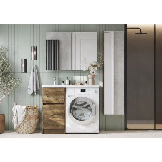 Тумба с раковиной под стиральную машину АКВАТОН Лондри 40 L раковина 105 дуб рустикальный