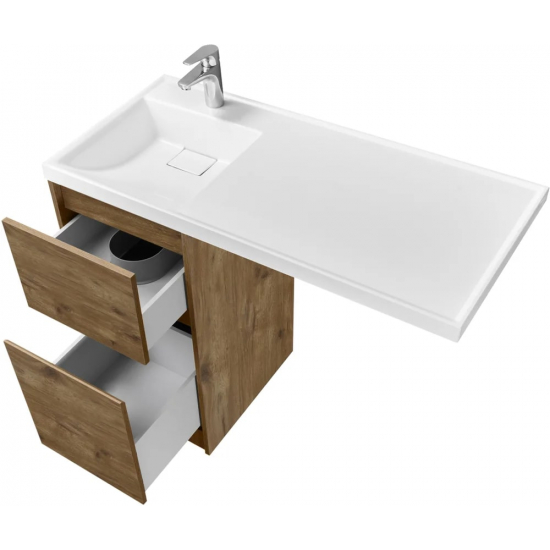 Тумба с раковиной под стиральную машину АКВАТОН Лондри 40 L раковина 105 дуб рустикальный