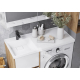 Тумба с раковиной под стиральную машину АКВАТОН Лондри 40 L раковина 105 дуб сантана, белый