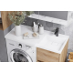Тумба с раковиной под стиральную машину АКВАТОН Лондри 40 R раковина 105 чаша справа, дуб сантана