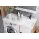 Тумба с раковиной под стиральную машину АКВАТОН Лондри 40 R раковина 105 дуб сантана, белый