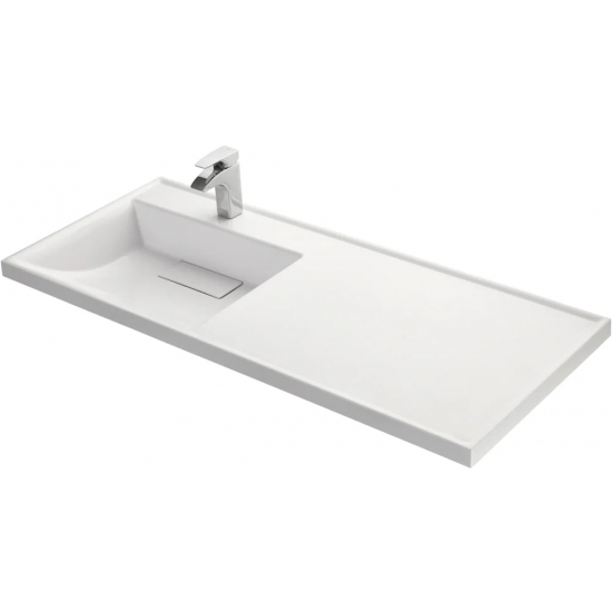 Тумба с раковиной под стиральную машину АКВАТОН Лондри 60 L раковина 120 чаша слева, дуб сантана