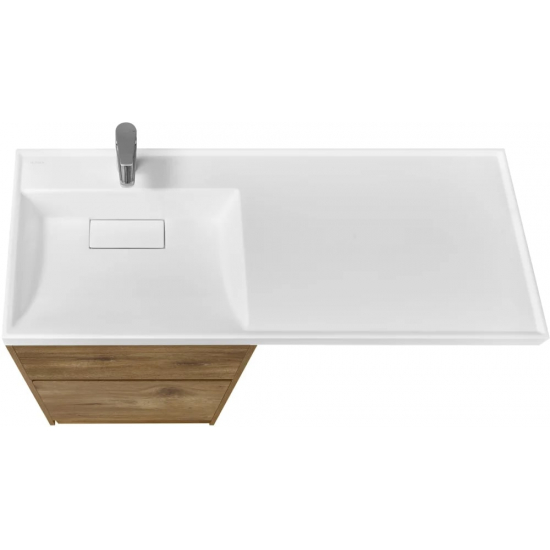 Тумба с раковиной под стиральную машину АКВАТОН Лондри 60 L раковина 120 дуб рустикальный