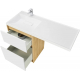 Тумба с раковиной под стиральную машину АКВАТОН Лондри 60 L раковина 120 дуб сантана, белый