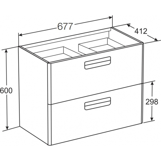 Тумба с раковиной ROCA Gap 70 фиолетовая