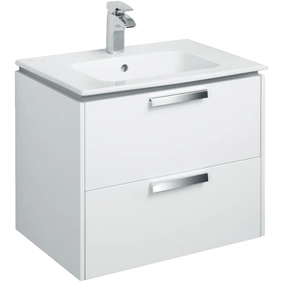 Тумба с раковиной ROCA Lago 60 белый глянец